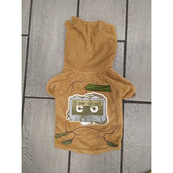 Marvel Other - Marvel Guardians of the Galaxy Groot Dog Hoodie Brown Corduroy Small I Am Groot